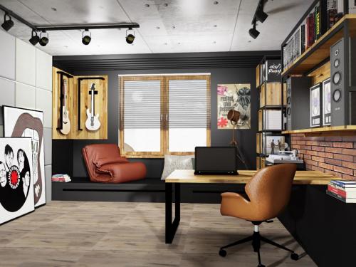 Ein Zimmer im industriellen Stil